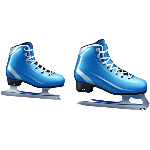 An icon showing a pair of speed skates gliding on an icy track, leaving sharp trails. The background features a grand speed skating arena with spectators, bright lights, and a winter landscape visible through the open structure. Transparent background enhances the dynamic motion. emoji