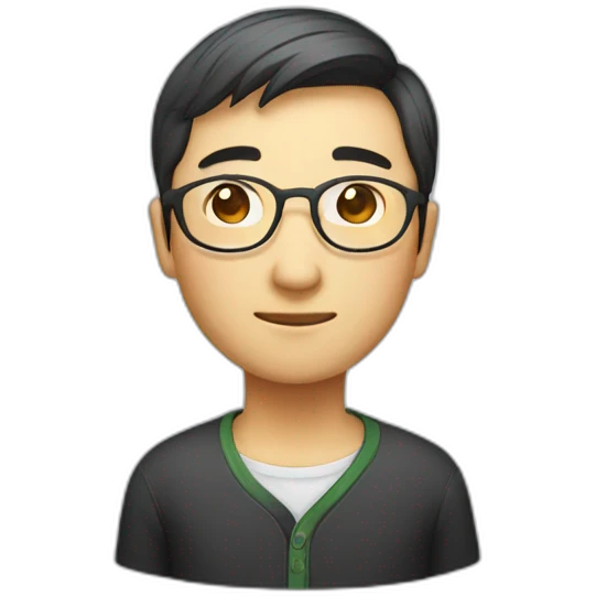chinese round glasses developer emoji