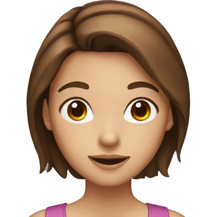 Girl with brown hair emoji