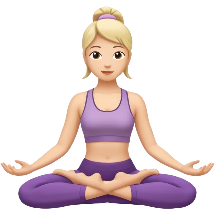 woman doing yoga emoji