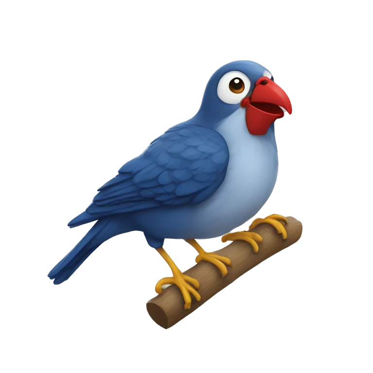 Oiseau qui fait un bisou emoji