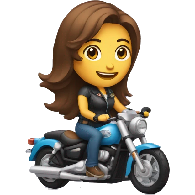 Mulher na garupa da moto emoji