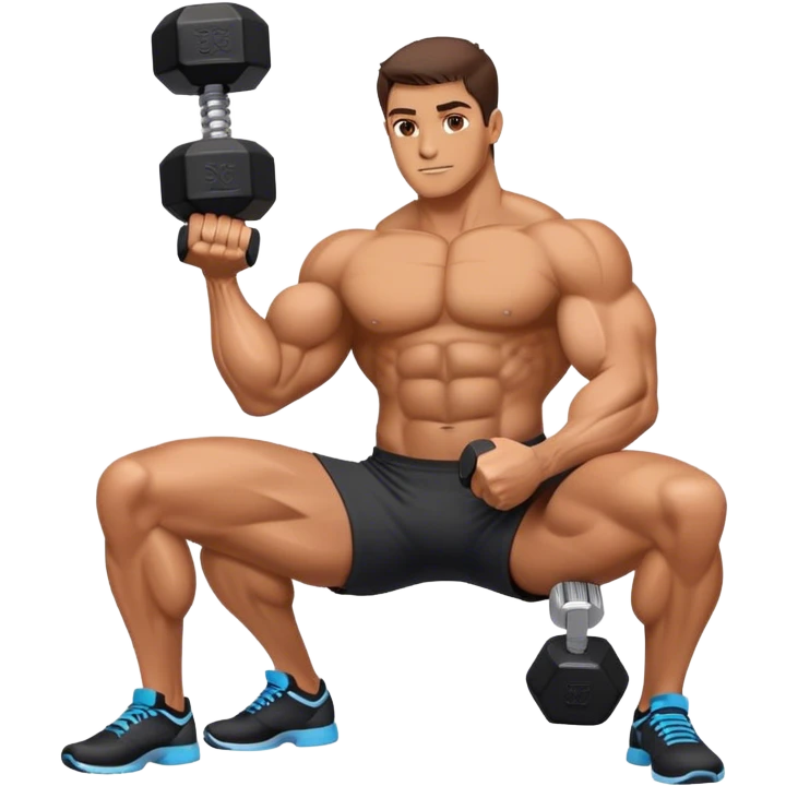 bicep side view holding a dumbbell emoji