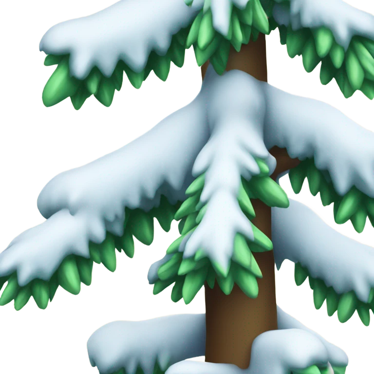 snowy christmas tree emoji