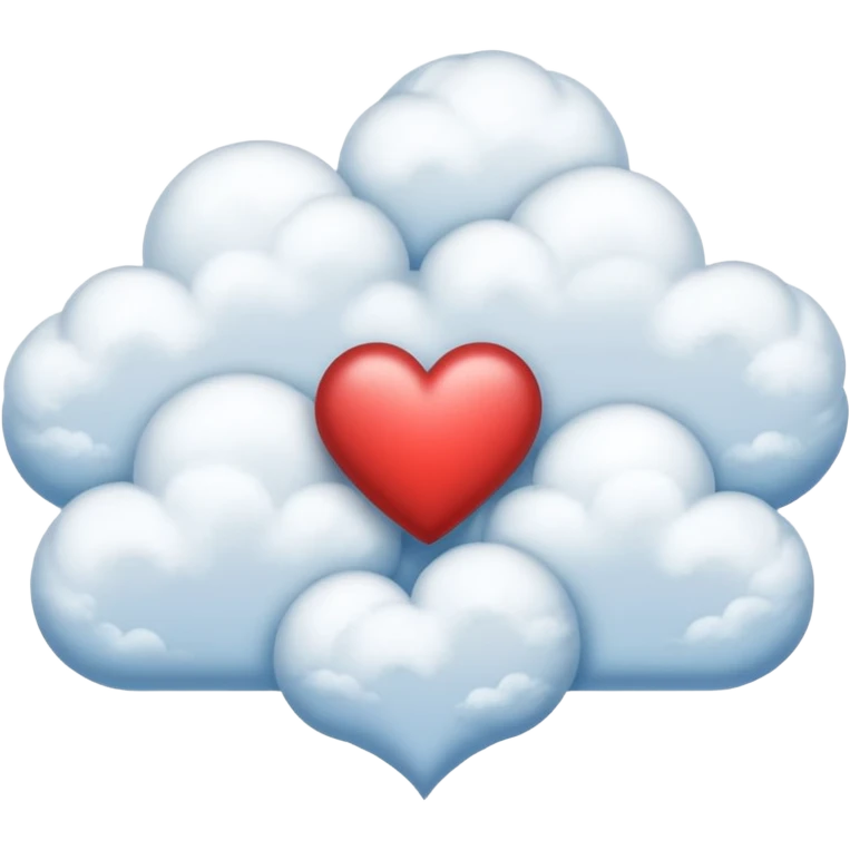 heart shaped clouds emoji
