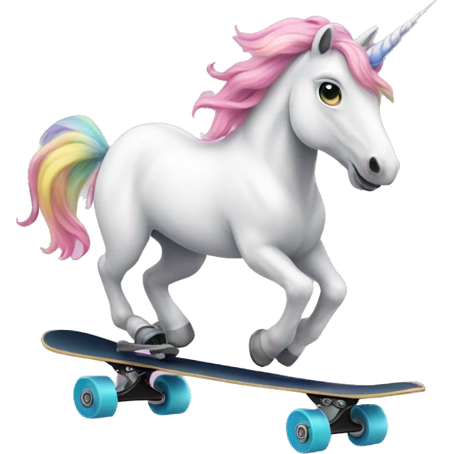 Unicorn skating  emoji