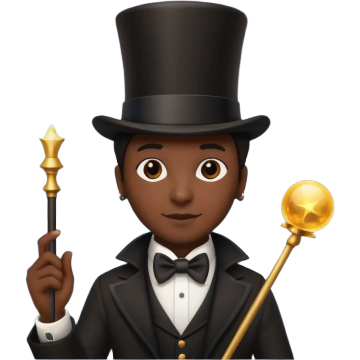 🧍🏼🎩🪄 emoji