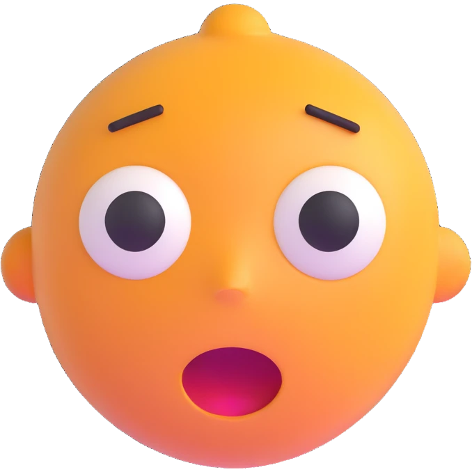 surprised face emoji