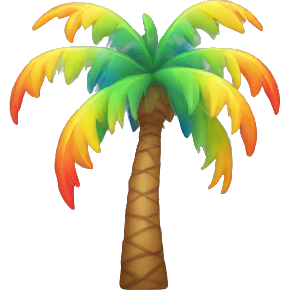 rainbow palm tree emoji