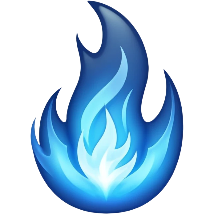 Blue fire emoji