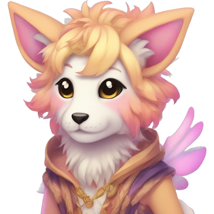 Kawaii bright fantasy ethereal anthro fursona Fakemon emoji