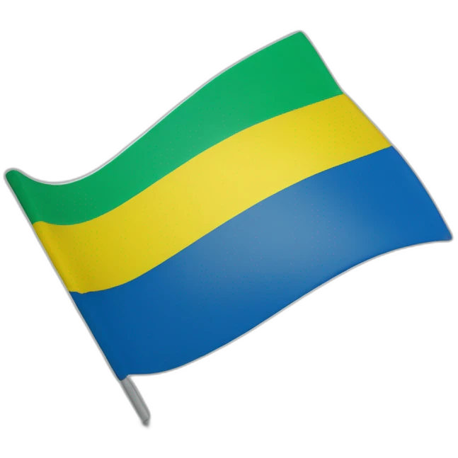 Drapeau bleu vert jaune le bleu est en haut le vert au milieu le jaune en bas emoji