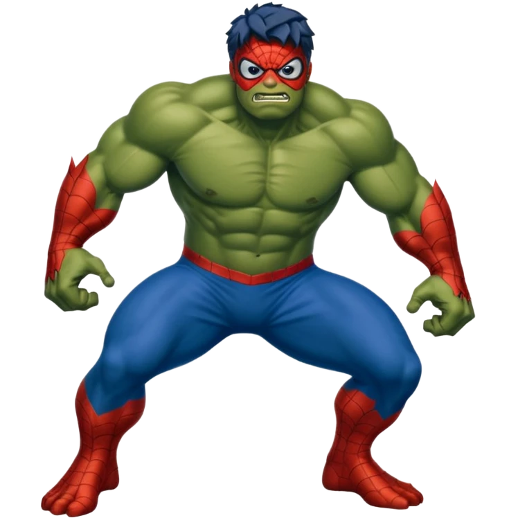 Hulk com roupa de homem arranha emoji
