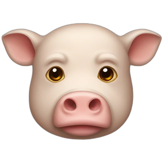 Pork body with a monkey head emoji