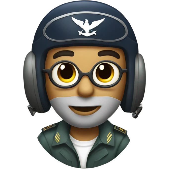 Navy pilot flying helicopter emoji