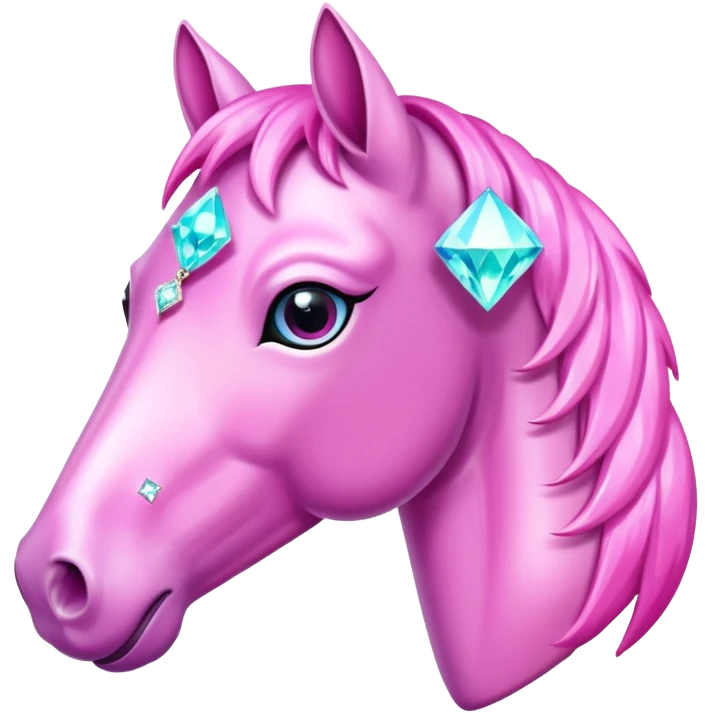 Pink horse with diamonds  emoji