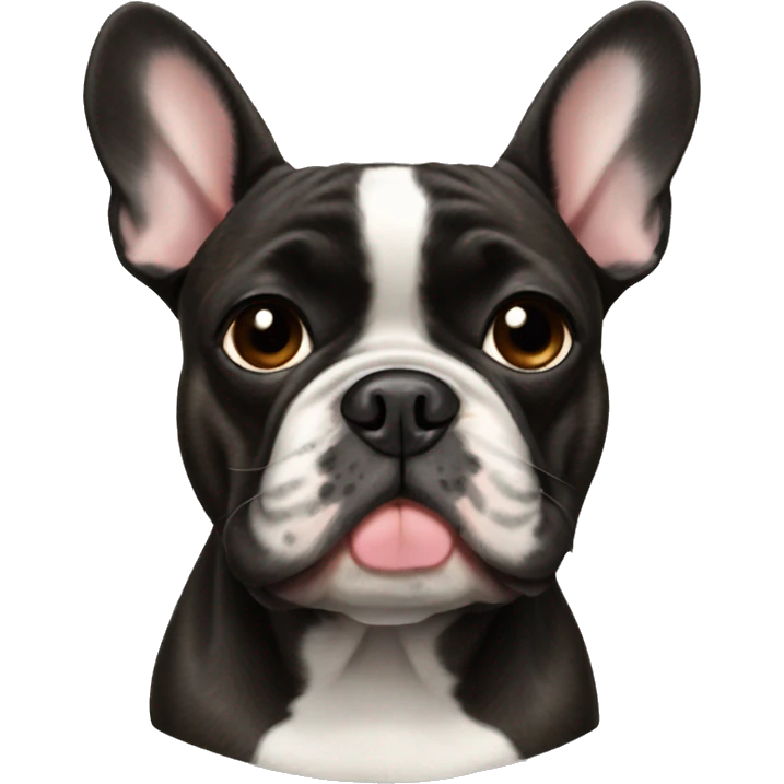 Brindle black French Bulldog emoji