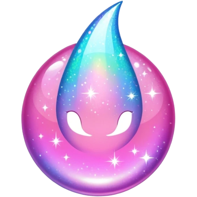 The glittering flashes of sparkles of pink color emoji