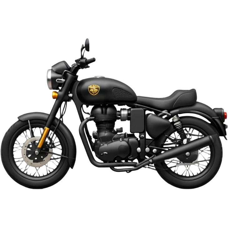 Black royal Enfield emoji