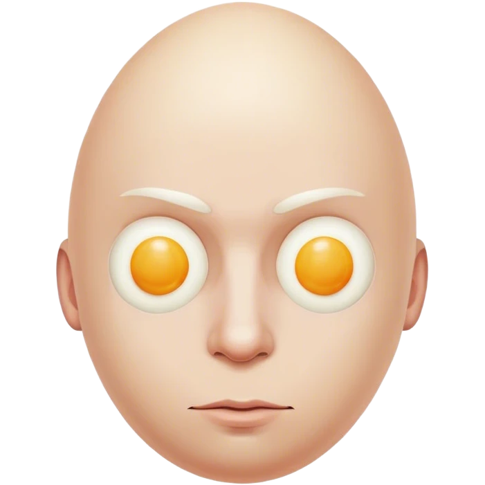 Man with egg for a head emoji