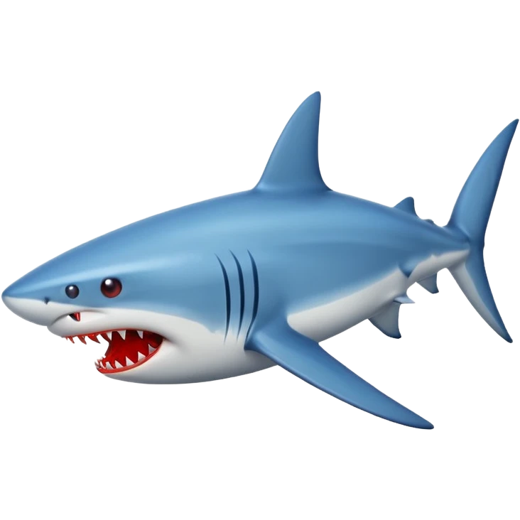 blue Shark attack efferct with blood emoji