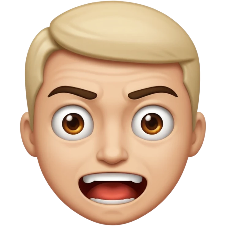 Moitié joyeux moitié enervé emoji