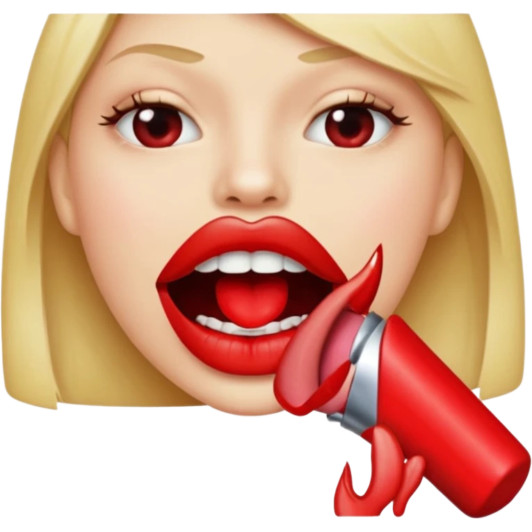 Has un emoji de una boca mordiendo el dedo emoji