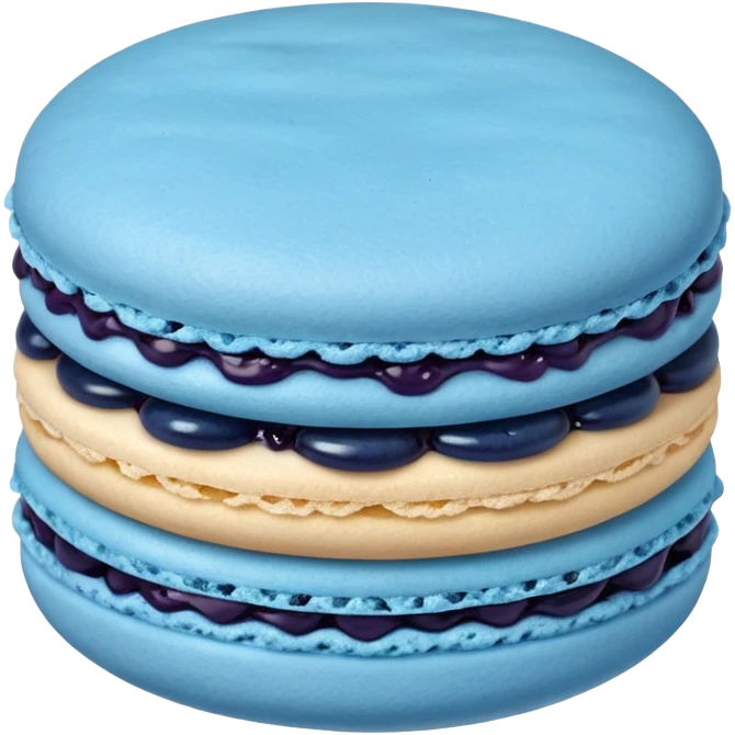 Macaroon that's light blue with blueberry  emoji