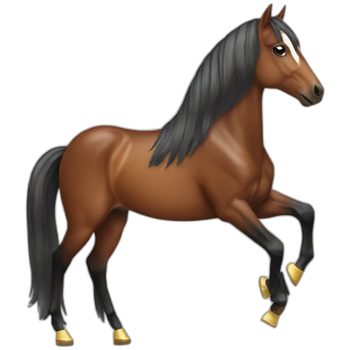 Horse with high heels emoji