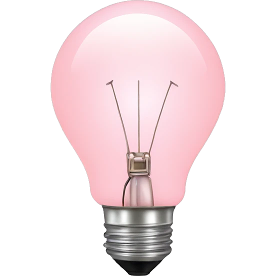 pastel pink light bulb emoji