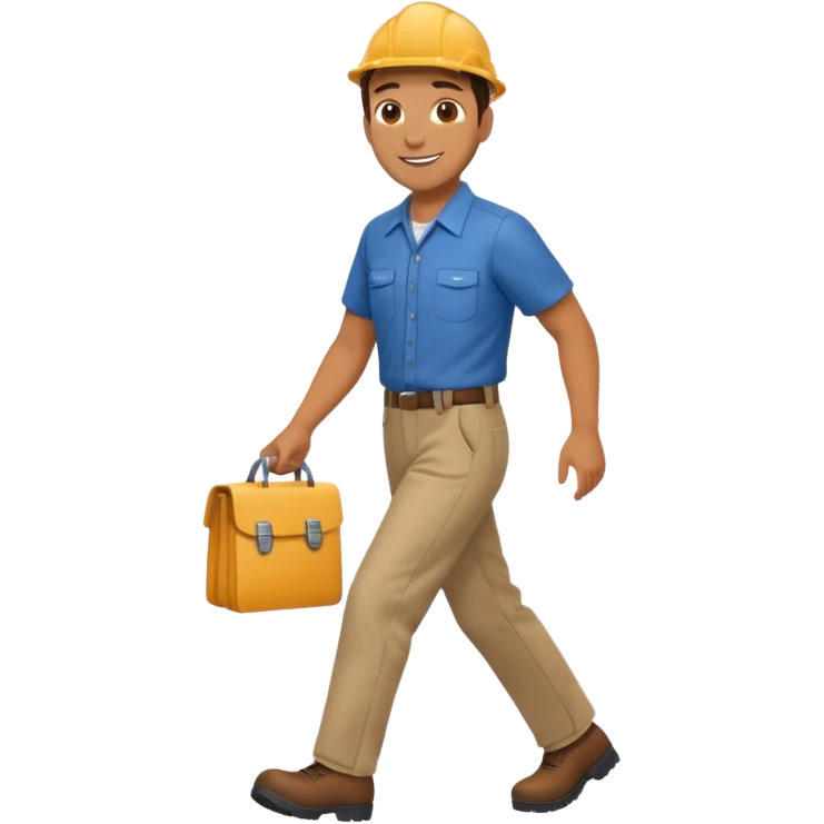 guy working walking  emoji