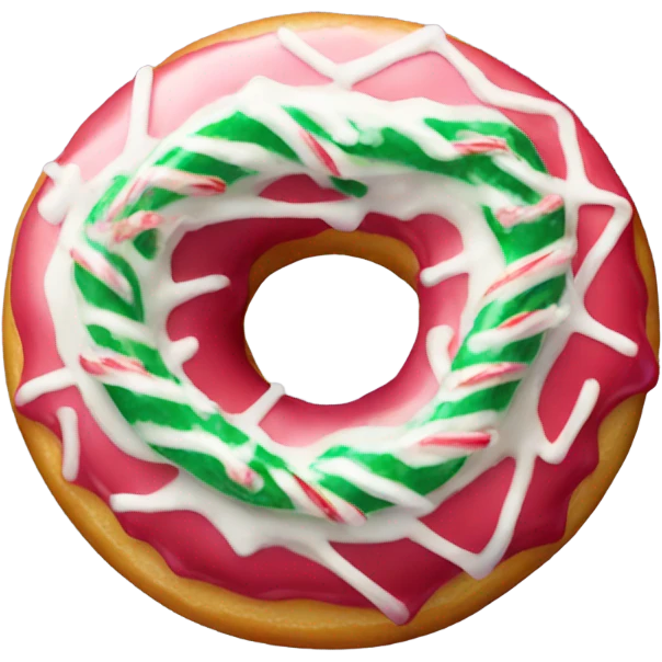 Peppermint round doughnut emoji