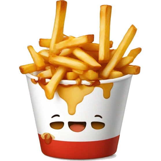 Poutin eats poutine emoji