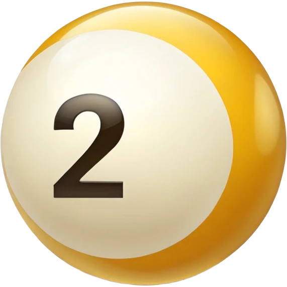 golden billiard ball with the number 23 emoji