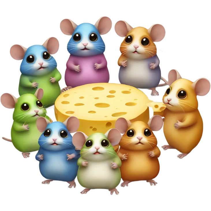 alien hamster cult with cheese  emoji