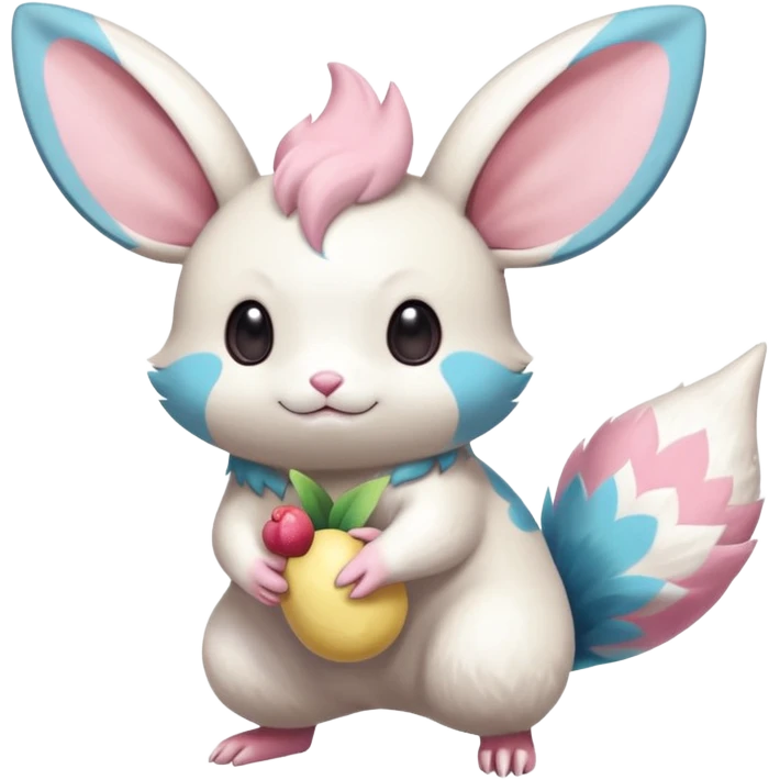 Tropical Exotic Colorful Minccino-Pachirisu-Emolga-fusion  emoji