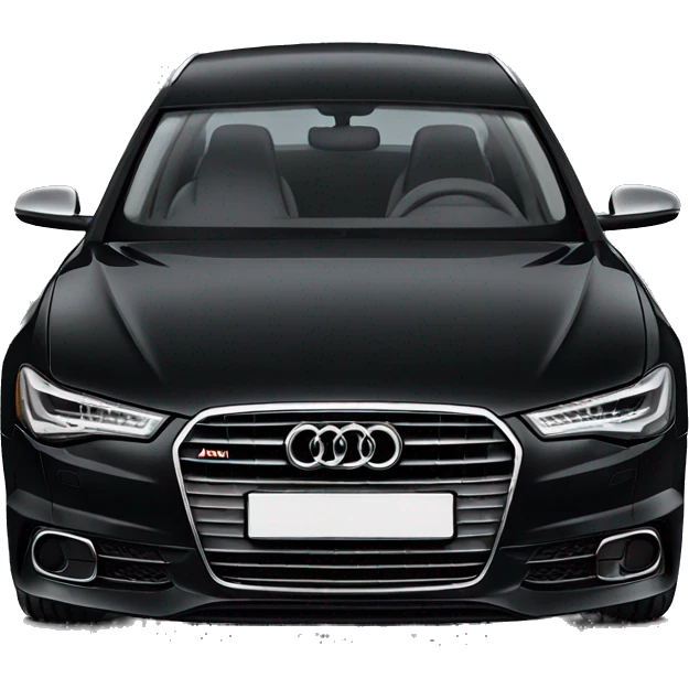 black audi a6 taken from the front emoji