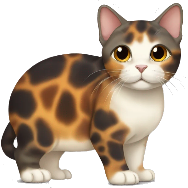 tortoise shell colored cat with soft color variation  emoji