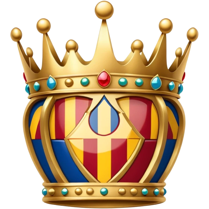 Barcelona logo with crown emoji
