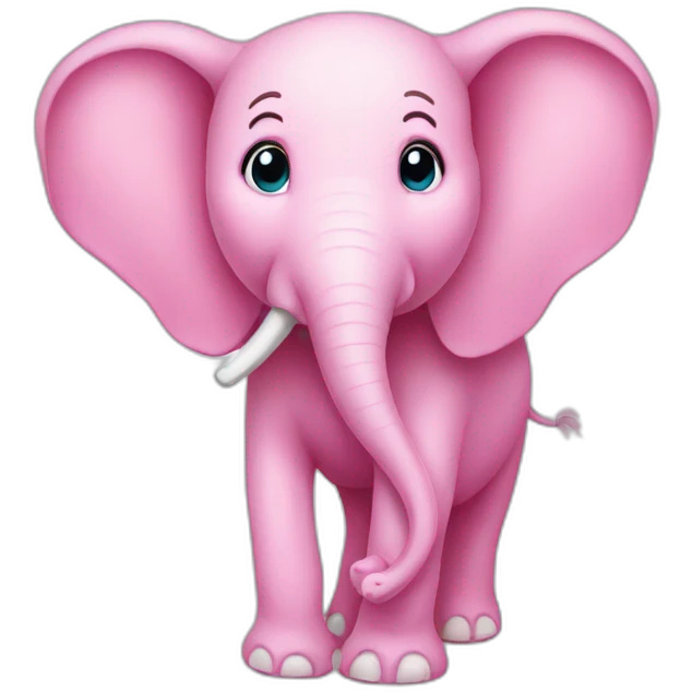 Pink elephant emoji