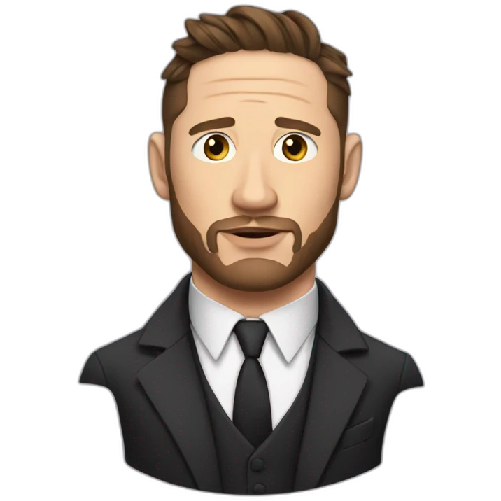 Tom Hardy wearing suit emoji