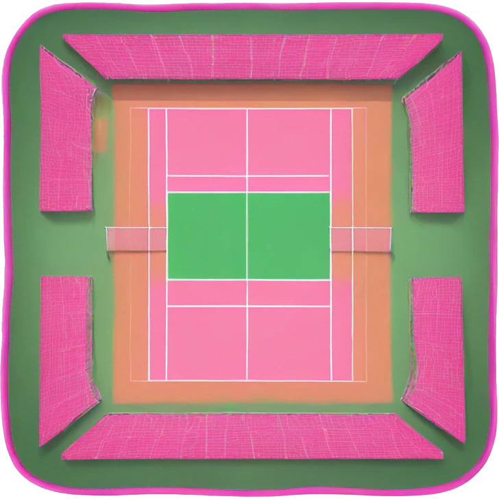 Pink tennis court  emoji