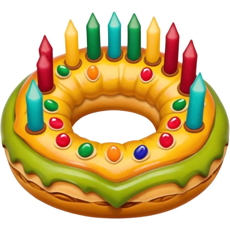 genera una versión de emoji de una rosca de reyes mexicana emoji