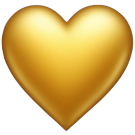 golden color heart ios emoji