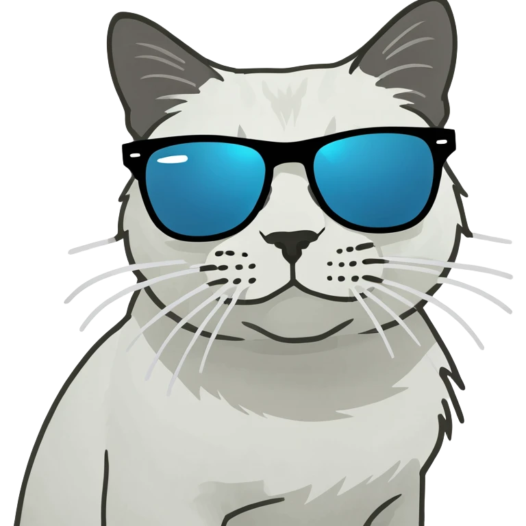 Cat with sunglasses emoji