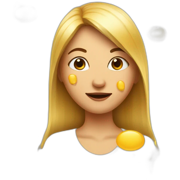 woman with multiple large glue stains emoji