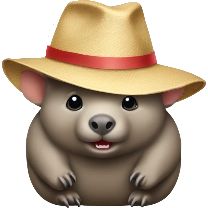 Wombat with Pary Hat emoji