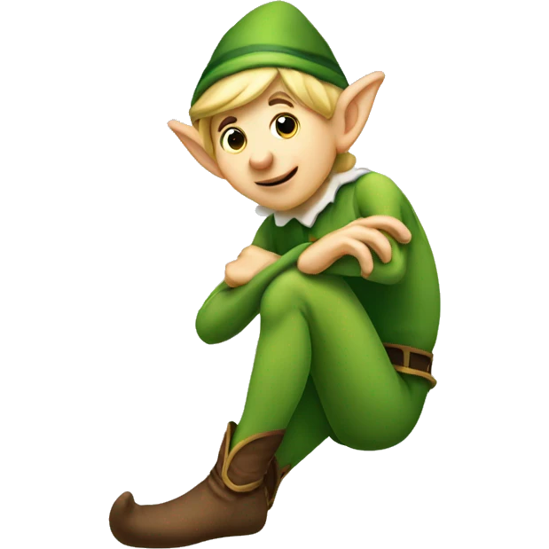 Elf scratching leg emoji