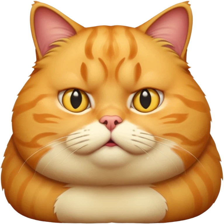 fat yellow confused cat emoji
