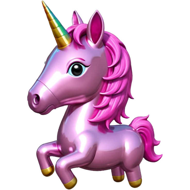   jeff koons style art pink baby unicorn pinata  emoji